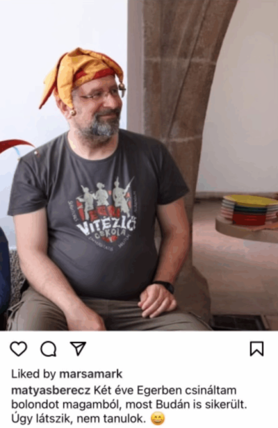 Ha korábban viccnek is szánta, most tényleg sikerült Berecz Mátyásnak bolondot csinálnia magából. Kép: Google keresés